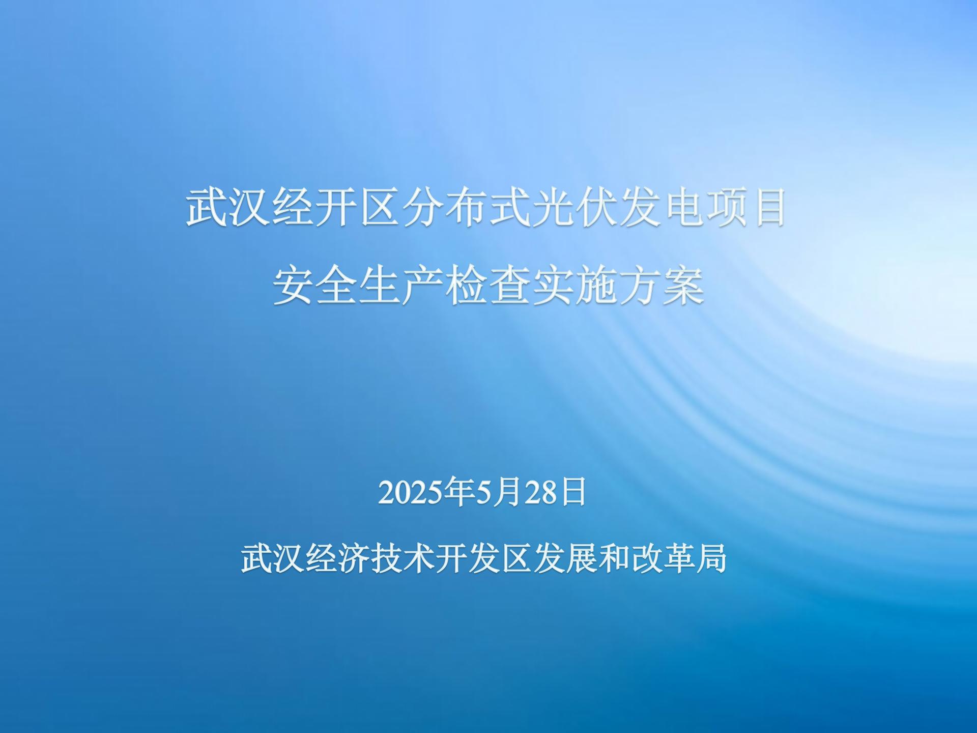 武汉经开区《屋顶分布式光伏发电项目安全生产检查》主题培训圆满结束